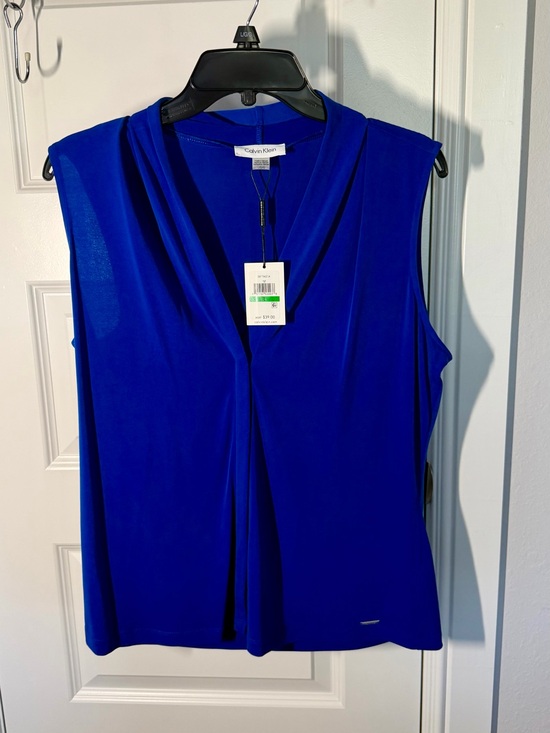 Calvin Klein Tops - Calvin Klein Sleeveless V-Neck Camisole in Cobalt Blue